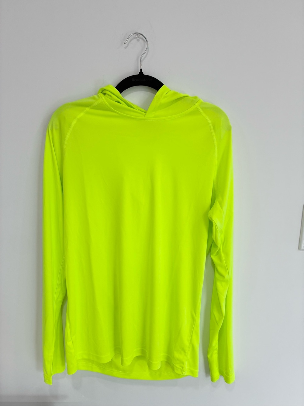 Women's Neon Yellow Hooded Performance Top